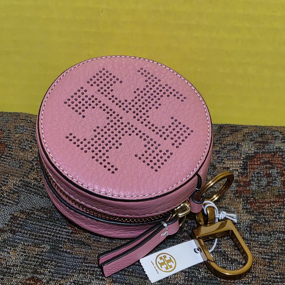 Tory Burch Logo Pouch Key Fob - Picture 4 of 6